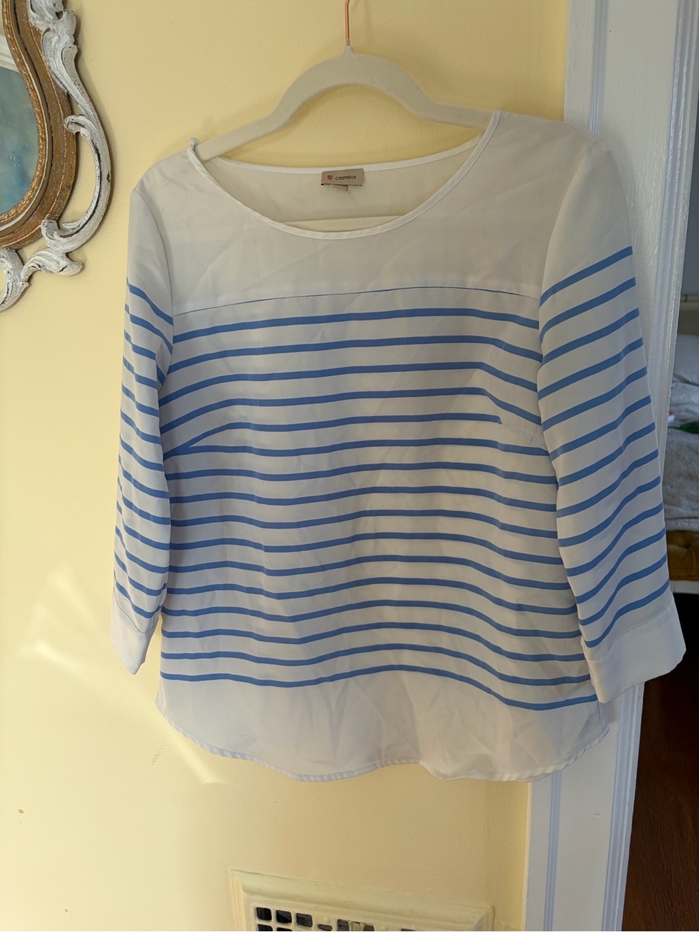 Cremieux Light Blue Striped Women’s Top